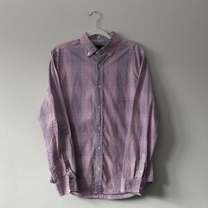 GAP Men's Blue, Red and White Plaid Button Down Shirt